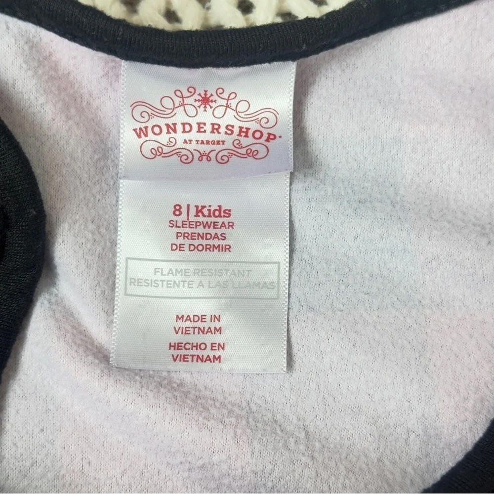 Wondershop Girl's Black and Red Ruffled Sleepwear Size 8